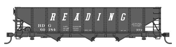 WalthersMainline HO 70-Ton AAR 3-Bay Open Hopper - Ready to Run -- Reading #60184
