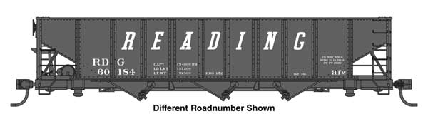 WalthersMainline HO 70-Ton AAR 3-Bay Open Hopper - Ready to Run -- Reading #60266