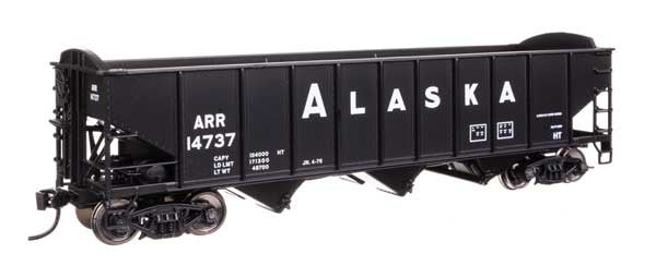 WalthersMainline HO 70-Ton AAR 3-Bay Open Hopper - Ready to Run -- Alaska (ARR) #14737