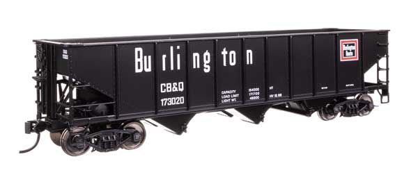 WalthersMainline HO 70-Ton AAR 3-Bay Open Hopper - Ready to Run -- Chicago Burlington & Quincy (CB&Q) #173020