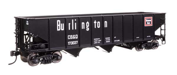 WalthersMainline HO 70-Ton AAR 3-Bay Open Hopper - Ready to Run -- Chicago Burlington & Quincy (CB&Q) #173037