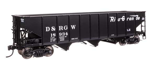WalthersMainline HO 70-Ton AAR 3-Bay Open Hopper - Ready to Run -- Denver & Rio Grande Western (D&RGW) #18934