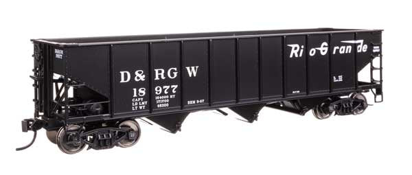 WalthersMainline HO 70-Ton AAR 3-Bay Open Hopper - Ready to Run -- Denver & Rio Grande Western (D&RGW) #18977