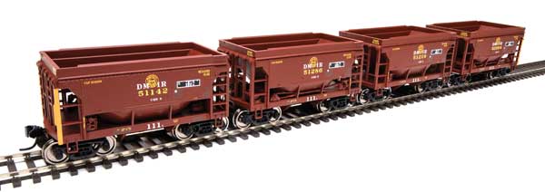 Walthers Mainline 24' Minnesota Taconite Ore Car 4-Pack - Ready To Run -- Duluth, Missabe & Iron Range - Patch; #51142, 51219, 51286, 52064 - 910-58074