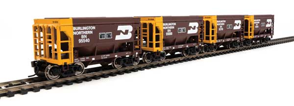 Walthers Mainline 24' Minnesota Taconite Ore Car 4-Pack - Ready To Run -- Burlington Northern #95540, 95688, 95760, 95840 - 910-58077