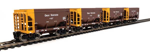 Walthers Mainline 24' Minnesota Taconite Ore Car 4-Pack - Ready To Run -- Great Northern #95505, 95540, 95580, 95593 - 910-58079