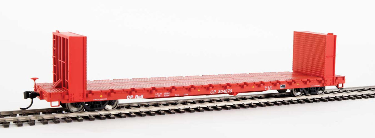 Walthers Mainline 60' Pullman-Standard Bulkhead Flatcar (48' IL) - Ready to Run -- Canadian Pacific #304670 - 910-5807