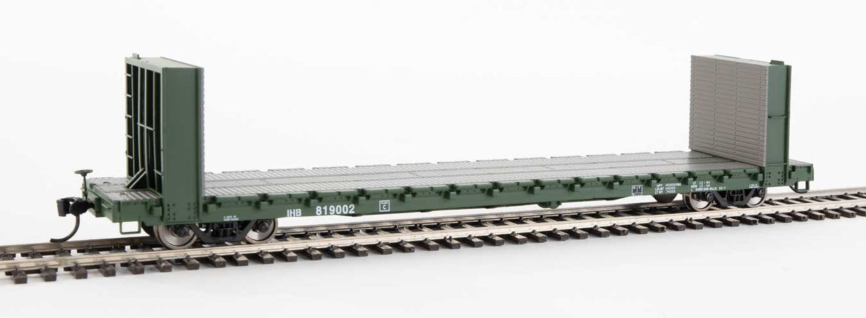 Walthers Mainline 60' Pullman-Standard Bulkhead Flatcar (48' IL) - Ready to Run -- Indiana Harbor Belt #819002 - 910-5809