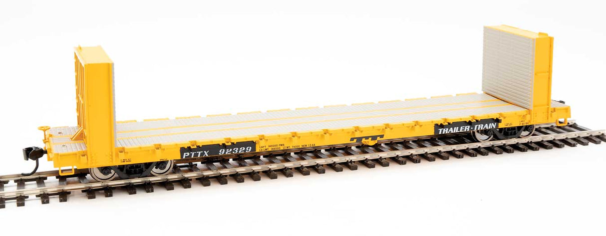 Walthers Mainline 60' Pullman-Standard Bulkhead Flatcar (48' IL) - Ready to Run -- PTTX #92329 - 910-5849