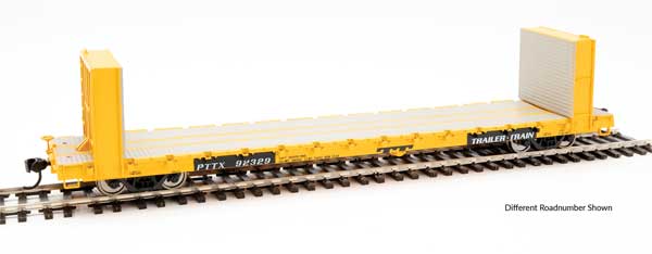 Walthers Mainline 60' Pullman-Standard Bulkhead Flatcar (48' IL) - Ready to Run -- PTTX #92332 - 910-5850