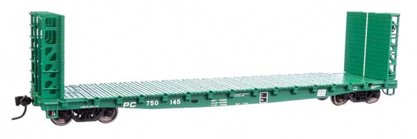 WalthersMainline HO 53' GSC Bulkhead Flatcar - Ready to Run -- Penn Central #750145