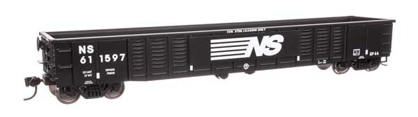 WalthersMainline HO 53' Corrugated-Side Gondola - Ready To Run -- Norfolk Southern #611597
