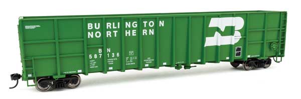 WalthersMainline HO 61' Wood Chip Gondola - Ready To Run -- Burlington Northern #587136