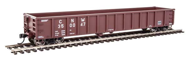 Walthers Mainline 53' Railgon Gondola - Ready To Run -- Chicago & North Western(TM) #350047 (oxide) - 910-6233