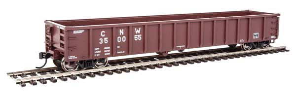 Walthers Mainline 53' Railgon Gondola - Ready To Run -- Chicago & North Western(TM) #350055 (oxide) - 910-6234