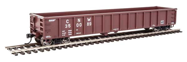 Walthers Mainline 53' Railgon Gondola - Ready To Run -- Chicago & North Western(TM) #350089 (oxide) - 910-6236