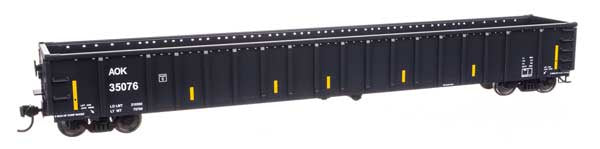 WalthersMainline HO 68' Railgon Gondola - Ready To Run -- Arkansas-Oklahoma Railroad AOK #35076