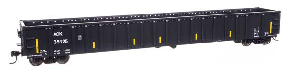 WalthersMainline HO 68' Railgon Gondola - Ready To Run -- Arkansas-Oklahoma Railroad AOK #35125