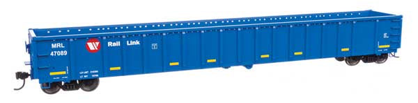 WalthersMainline HO 68' Railgon Gondola - Ready To Run -- Montana Rail Link (MRL) #47089