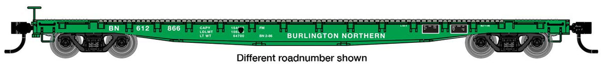 Walthers Mainline 53' GSC Flatcar - Ready to Run -- Burlington Northern #612877