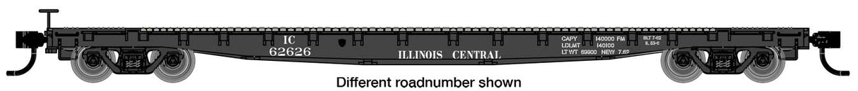 Walthers Mainline 53' GSC Flatcar - Ready to Run -- Illinois Central #62644