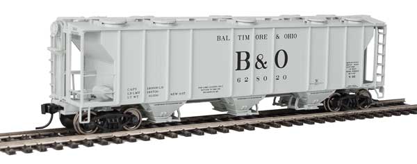 Walthers Mainline 50' Pullman-Standard PS-2 2893 3-Bay Covered Hopper - Ready to Run -- Baltimore & Ohio #628020 - 910-7009