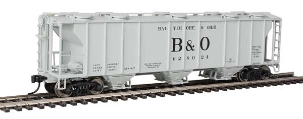 Walthers Mainline 50' Pullman-Standard PS-2 2893 3-Bay Covered Hopper - Ready to Run -- Baltimore & Ohio #628024 - 910-7010
