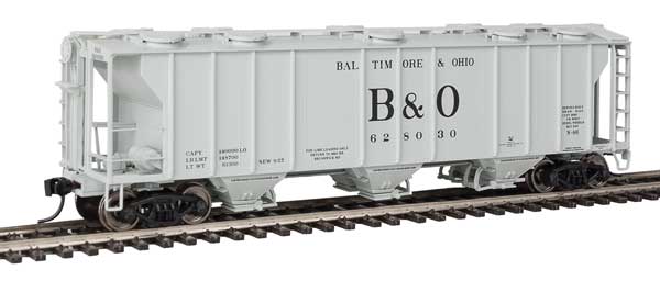 Walthers Mainline 50' Pullman-Standard PS-2 2893 3-Bay Covered Hopper - Ready to Run -- Baltimore & Ohio #628030 - 910-7011