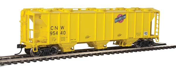 Walthers Mainline 50' Pullman-Standard PS-2 2893 3-Bay Covered Hopper - Ready to Run -- Chicago & North Western(TM) #95440 - 910-7017