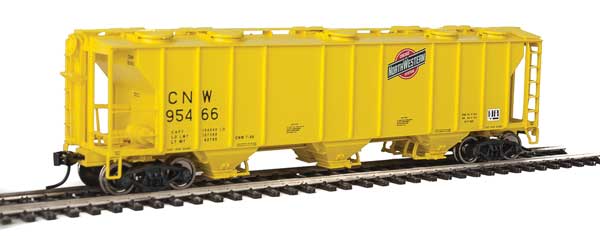 Walthers Mainline 50' Pullman-Standard PS-2 2893 3-Bay Covered Hopper - Ready to Run -- Chicago & North Western(TM) #95466 - 910-7019