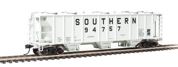 Walthers Mainline 50' Pullman-Standard PS-2 2893 3-Bay Covered Hopper - Ready to Run -- Southern Railway #94757 - 910-7036