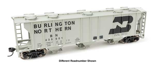 WalthersMainline HO 50' Pullman-Standard PS-2 2893 3-Bay Covered Hopper - Ready to Run -- Burlington Northern #435114