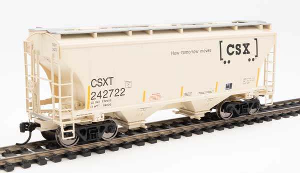 Walthers Mainline 39' Trinity 3281 2-Bay Covered Hopper - Ready to Run -- CSX #242722 - 910-7578