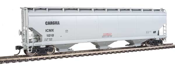 Walthers Mainline 60' NSC 5150 3-Bay Covered Hopper - Ready to Run -- Illinois Cereal Mills Cargill ICMX #1010 - 910-7669