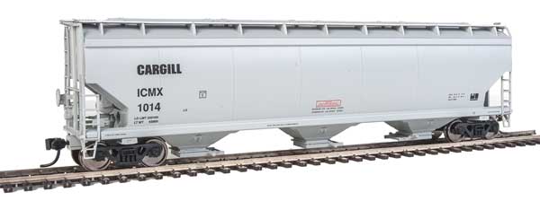Walthers Mainline 60' NSC 5150 3-Bay Covered Hopper - Ready to Run -- Illinois Cereal Mills Cargill ICMX #1014 - 910-7670