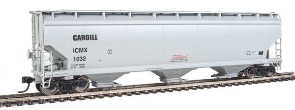 Walthers Mainline 60' NSC 5150 3-Bay Covered Hopper - Ready to Run -- Illinois Cereal Mills Cargill ICMX #1032 - 910-7671
