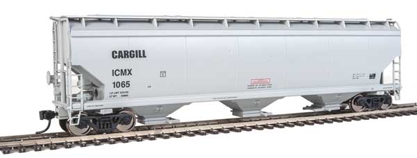 Walthers Mainline 60' NSC 5150 3-Bay Covered Hopper - Ready to Run -- Illinois Cereal Mills Cargill ICMX #1065 - 910-7672