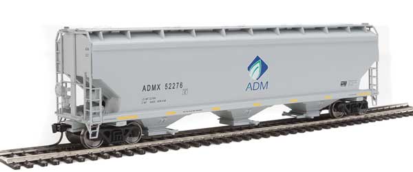 Walthers Mainline 60' NSC 5150 3-Bay Covered Hopper - Ready to Run -- Archer-Daniels-Midland ADMX #52276 - 910-7682