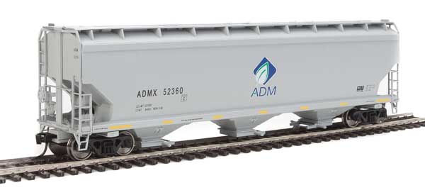 Walthers Mainline HO 60' NSC 5150 3-Bay Covered Hopper - Ready to Run -- Archer-Daniels-Midland ADMX #52360 - 910-7684