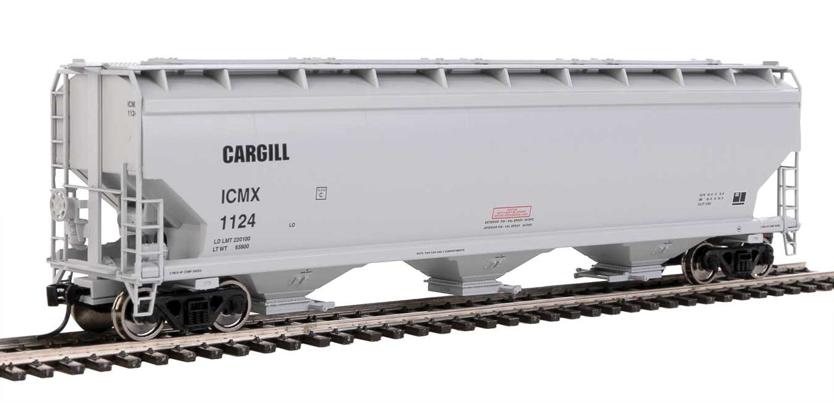 Walthers Mainline 60' NSC 5150 3-Bay Covered Hopper - Ready to Run -- Cargill ICMX #1124 - 910-7728