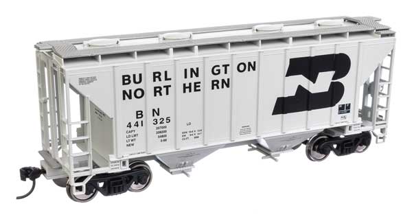 Walthers Mainline HO 37' 2980 Cubic-Foot 2-Bay Covered Hopper - Ready to Run -- Burlington Northern #441325