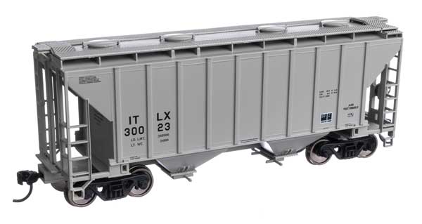 Walthers Mainline HO 37' 2980 Cubic-Foot 2-Bay Covered Hopper - Ready to Run -- GE Rail Services Corporation ITLX #30023