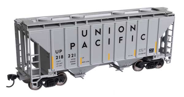 Walthers Mainline HO 37' 2980 Cubic-Foot 2-Bay Covered Hopper - Ready to Run -- Union Pacific(R) #218221