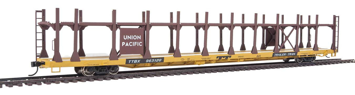 Walthers Mainline 89' Flatcar w/Bi-Level Open Auto Rack - Ready to Run -- Union Pacific(R) Rack, Trailer Train Flatcar TTBX #963120 - 910-8026
