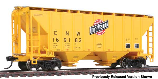 WalthersMainline 37' 2980 Cubic-Foot 2-Bay Covered Hopper - Ready to Run -- Chicago & North Western (C&NW) #169000