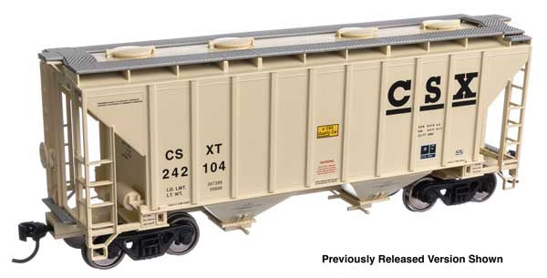 WalthersMainline 37' 2980 Cubic-Foot 2-Bay Covered Hopper - Ready to Run -- CSX #242038