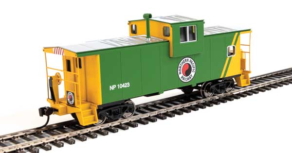 Walthers Mainline International Extended Wide-Vision Caboose - Ready to Run -- Northern Pacific #10423 - 910-8719