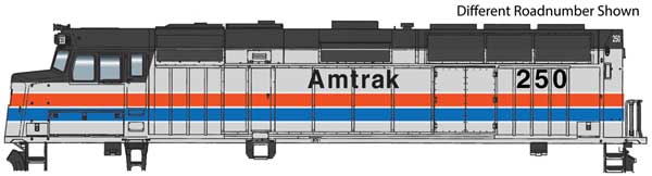Walthers Mainline EMD F40PH - Standard DC -- Amtrak(R) #243 (Phase II; silver, red, white, blue, black) - 910-9463