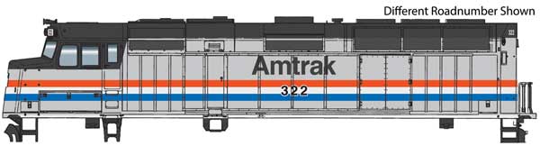 Walthers Mainline EMD F40PH - Standard DC -- Amtrak(R) #367 (Phase III; Equal Red, White, Blue Stripes) - 910-9466