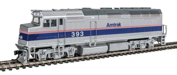 Walthers Mainline EMD F40PH - Standard DC -- Amtrak(R) #393 (Phase IV; silver, Wide Blue, Thin Red, White Stripes) - 910-9467